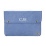 Personalised Blue Leather Oslo Macbook Sleeve/Case, thumbnail 2 of 5