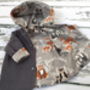 Reversible Hello Bear And Grey Child And Baby Jacket, thumbnail 4 of 4
