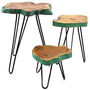 Set Of Three Planter Stands Wooden House Plant Display Tables, thumbnail 3 of 5