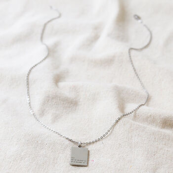 Men's Personalised Brushed Stainless Steel Tag Necklace, 4 of 4