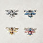 Personalised Bee Print Scarf And Bee Brooch Set, thumbnail 5 of 7