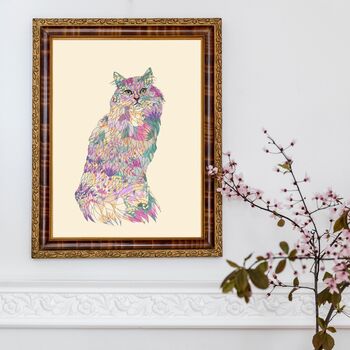 Custom Pet Portrait Personalised Dog Cat Art Gift, 6 of 6