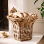 Avalon Two Tone Wicker Log Basket, thumbnail 2 of 6