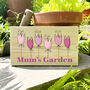 Tulips Personalised Wooden Garden Sign, thumbnail 1 of 2