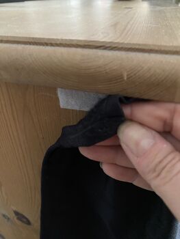 Sink Skirt Velcro, Black Cabinet Curtains, Kitchen Cupboard Cover, 2 of 3
