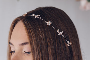 Rose Gold, Gold Or Silver Crystal Hairvine Anya, 4 of 7