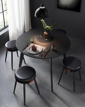 Set Of One/Two Dining Stools Synthetic Leather, 3 of 12
