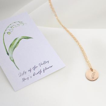 May Birth Flower Necklace Lily Of The Valley, 2 of 5