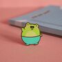 Frog Enamel Pin | Cute Pin Badges, thumbnail 3 of 5