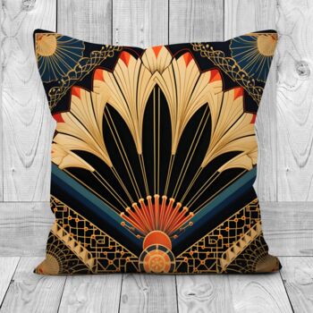 Deco Elegance In Red Art Deco Cushions Design One, 4 of 8