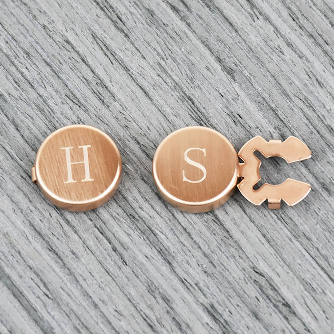 monogram personalised button cover cufflinks by ellie ellie ...