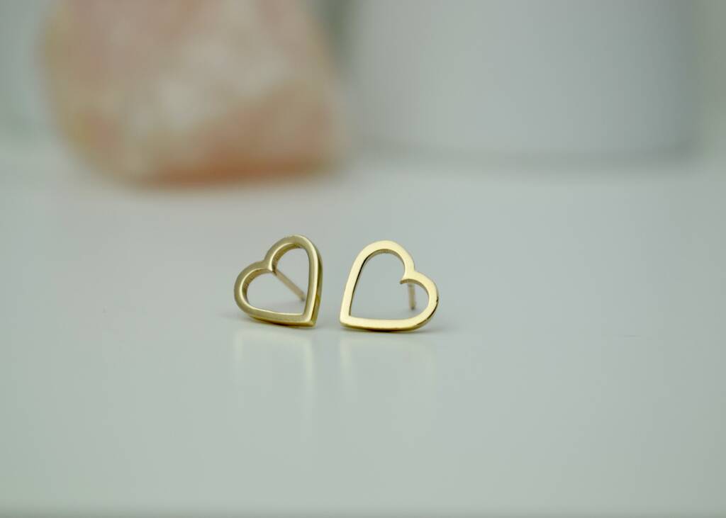 Silver Heart Stud Earrings By Molly Ginnelly Jewellery ...