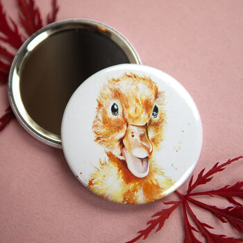 Inky Duckling Compact Pocket Mirror, 4 of 4