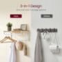 Wall Mounted Coat Rack With Shelf And Five Hooks, thumbnail 6 of 12