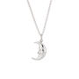 Sterling Silver Moon Charm Necklace, thumbnail 7 of 8
