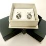 Silver Marble Cufflinks, thumbnail 6 of 6