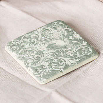 Set Of Four Grey Grecian Coasters, 6 of 8