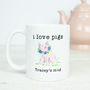 Personalised I Love Pigs Gift Mug, thumbnail 2 of 4