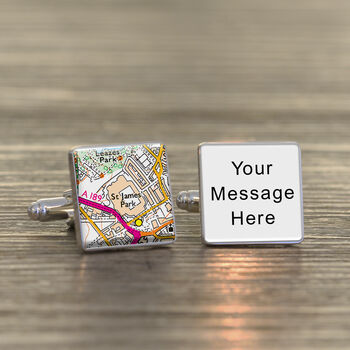 Personalised Favourite Place Football Cufflinks For Him, 2 of 9