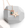 Personalised Rose Gold Star Birthstone Crystal Necklace, thumbnail 10 of 12