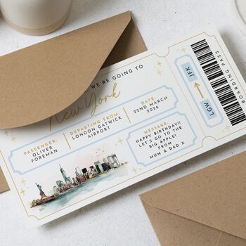 Personalised Holiday Reveal Trip Boarding Pass Voucher, 2 of 4
