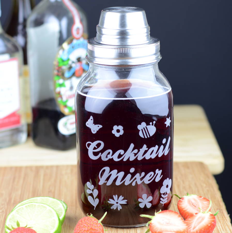 personalised cocktail shaker by chalk & cheese