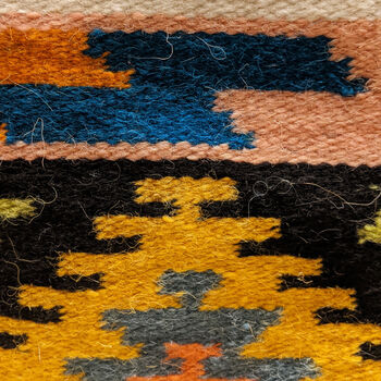 Handwoven Multi Coloured Rug, 4 of 8