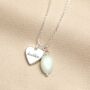 Personalised Heart And Crystal Charm Necklace, thumbnail 3 of 7