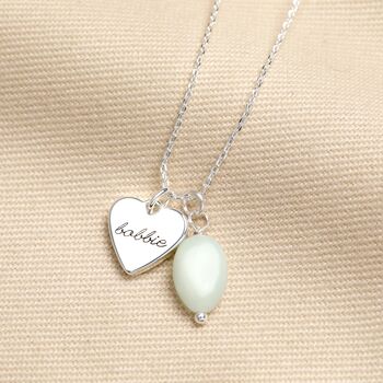 Personalised Heart And Crystal Charm Necklace, 3 of 7