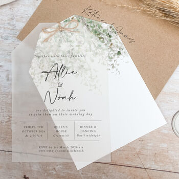 Whimsical Windsor Vellum Tag Wedding Invitations, 4 of 6