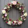 Spring Summer Wedding Rosy Posy Decorative Wreath, thumbnail 2 of 12