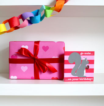 Pink Heart Print Wrapping Paper, 2 of 2