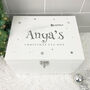 Personalised White Wooden Santa Sleigh Christmas Eve Box Three Sizes 22cm | 27cm | 30cm, thumbnail 1 of 7