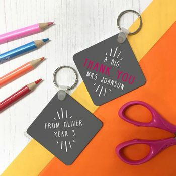 Personalised 'Big Thank You' Teacher Keyring, 3 of 10