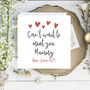 Can't Wait To Meet You Mummy Script Personalised Card, thumbnail 1 of 3