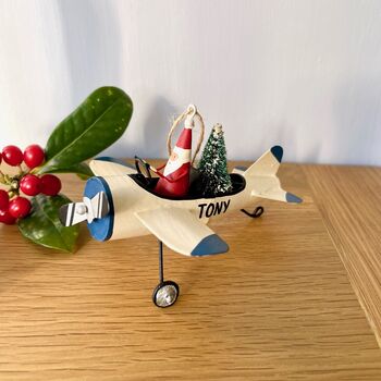 Personalised Santa Plane Decoration, 6 of 6