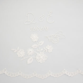 Add Personalised Embroidery To Your Veil, 6 of 8