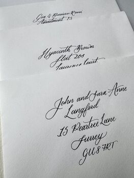 Hand Written Calligraphy Addressed Envelopes, 2 of 4