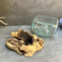 10cm Molten Glass Square Bowl On Teak Root Base, thumbnail 5 of 12