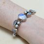 Moonstone And Pearl Gemstone Bracelet In Sterling Silver, thumbnail 1 of 3