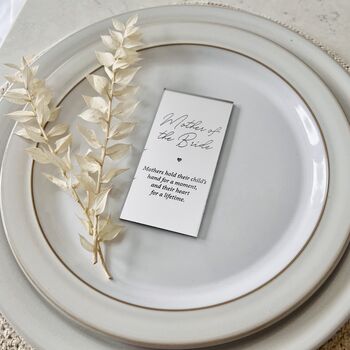 Mother Of The Bride Gold Silver Wedding Place Setting, 4 of 5
