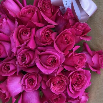 Cerise Tones Seasonal Fresh Flower Bouquet, 4 of 4