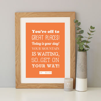 'Oh The Places You'll Go' Dr Seuss Quote Print, 10 of 12