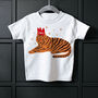 Tiger And Crown Toddler Birthday T Shirt, thumbnail 1 of 7