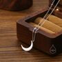 Sterling Silver Crescent Moon Pendant Necklace In Sterling Silver, thumbnail 1 of 11