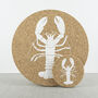 Cork Placemats And Coasters | Lobster, thumbnail 5 of 6