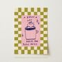 A Brew A Day Keeps Bad Juju Away Tea Kitchen Art Print, thumbnail 2 of 2