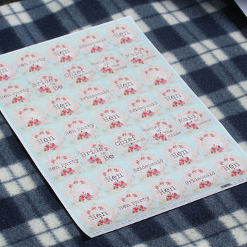 Floral Doily Hen Party Sticker Sheet, 4 of 5