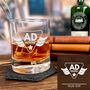 Personalised Monogram Birthday Scotch Whisky Glass, thumbnail 7 of 12