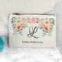 Monogrammed Floral Makeup Bag, thumbnail 5 of 12